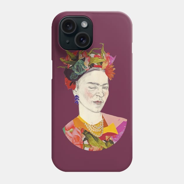 Winking Frida Kahlo collage Phone Case by VenyGret