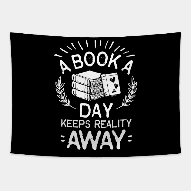 Reader Reading Book Books Librarian Library Gift Tapestry by Krautshirts