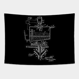 Sewage Pumping System Vintage Patent Hand Drawing Tapestry