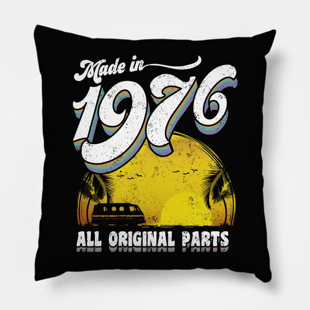 Made in 1976 All Original Parts Pillow by KsuAnn