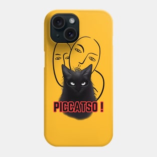 Piccatso! Picasso famous painter Artist black cat art work master piece Phone Case