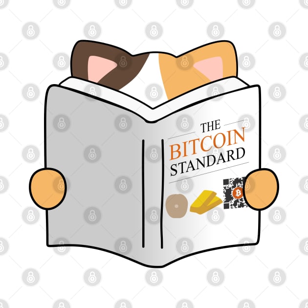 Cat reading The Bitcoin Standard by Babush-kat