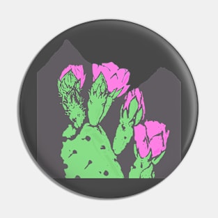 Blooming cactuses in fuchsia Pin