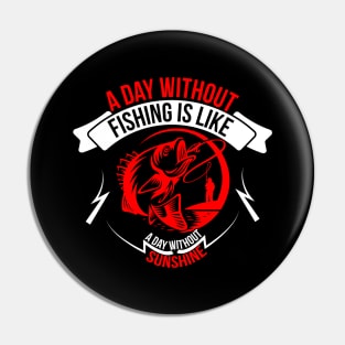 A Day Without Fishing Is Like A Day Without Sunshine Pin