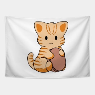 Orange Tabby Cat Macaron Tapestry