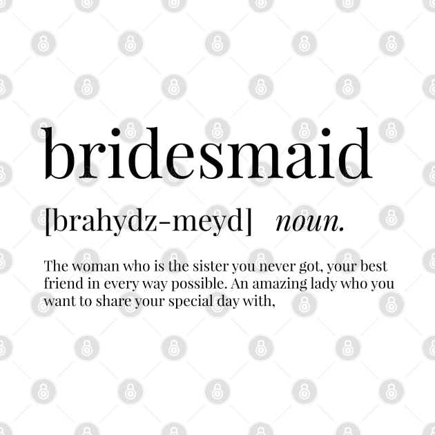 Bridesmaid Definition by definingprints