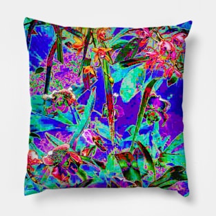 Crazy Bright Rainbow Garden Pillow