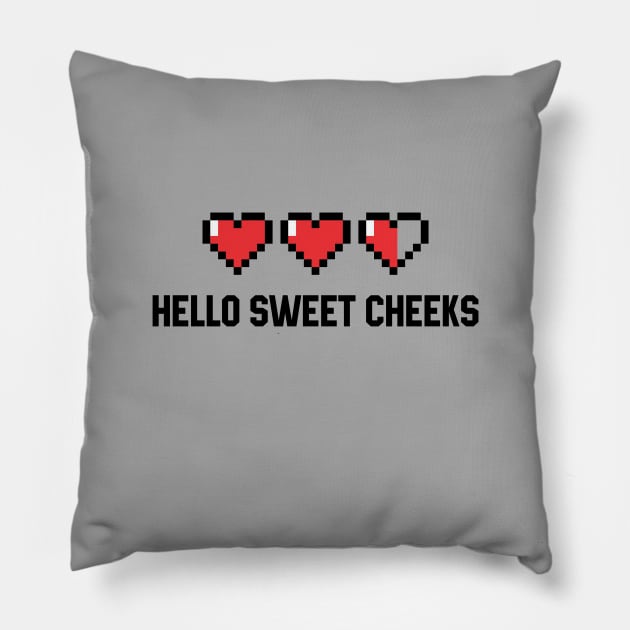 Hello Sweet Cheeks Pillow by denufaw