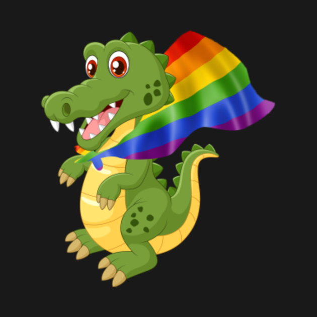 Discover Vintage Gay Pride Flag Crocodile T-Shirt LGBT Pride Gifts - Vintage Gay Pride Flag Crocodile - T-Shirt