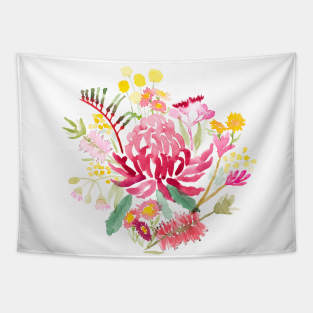 Australian Floral Watercolour Painting Tapestry