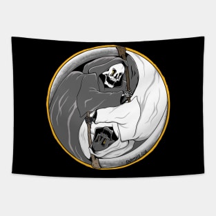 YinYang YellowReap Tapestry