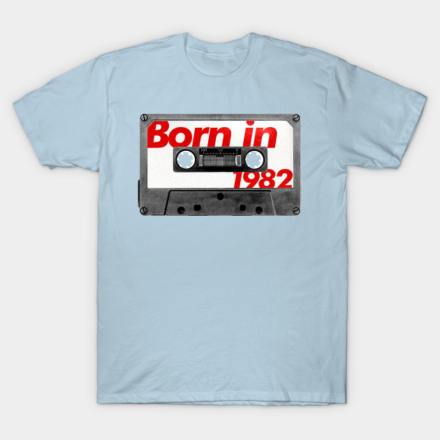 Discover Born in 1982 ///// Retro Style Cassette Birthday Gift Design - Born In 1982 - T-Shirt