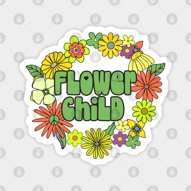 Stay Wild Flower Child Magnet by machmigo