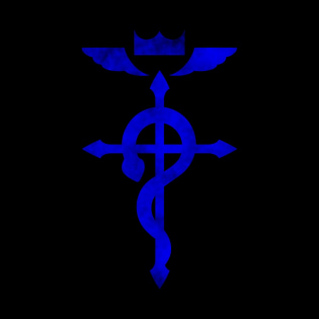 Fullmetal Alchemist logo blue by Wyrneck