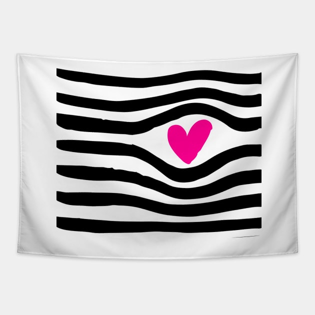 Love hearts Tapestry by timegraf