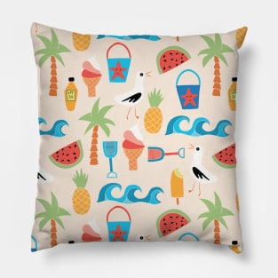 Beach Items Pillow