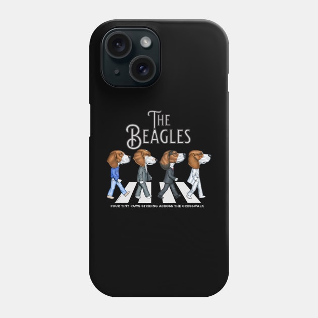 The Beagles Funny Cute Crosswalk Phone Case by Danny Gordon Art