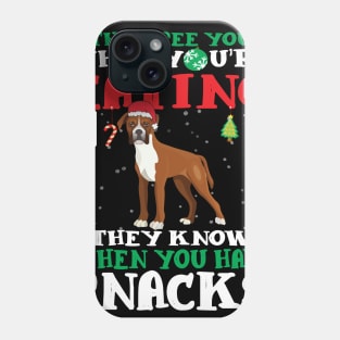 Christmas Dog Eating Snacks Phone Case