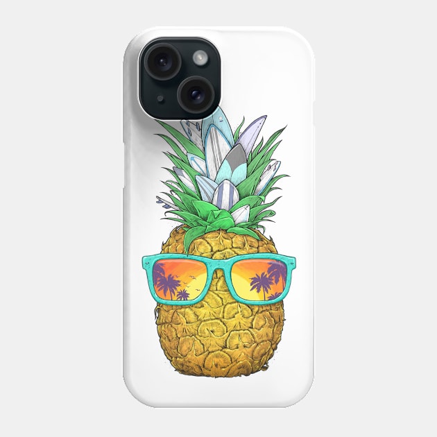 Surfer pineapple Phone Case by NikKor