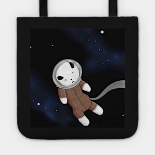 Puppy Laika Astronaut in Outer Space Cute Children's Illustration Tote