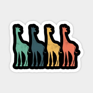 Colourful Retro Giraffe Magnet