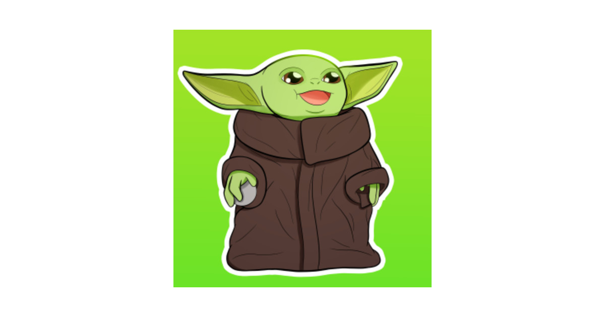 baby yoda sticker wbackground baby yoda posters and