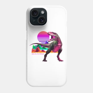 Tyrannosaurus Vaporwave Synthwave aesthetics Phone Case