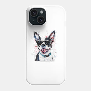 Boston Terrier with Sunglasses Phone Case