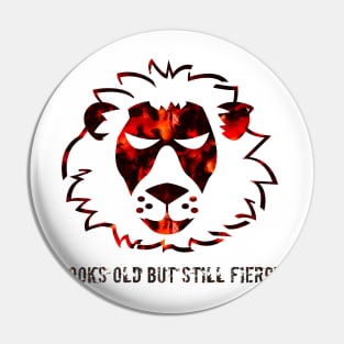 Old lion Pin