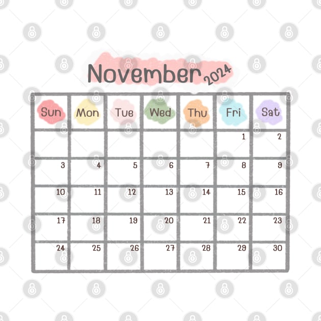 November 2024 Calendar by BigSaturn