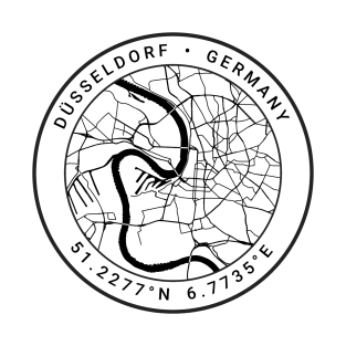 Dusseldorf Map T-Shirt