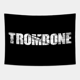 Distressed Look Trombone Gift For Trombone Players Tapestry