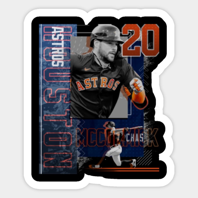 Chas McCormick Baseball Paper Poster Astros 2 - Chas Mccormick - Sticker