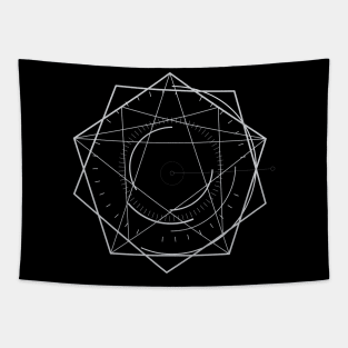 Geometric Linear Art Tapestry