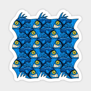 Escher fish pattern IV Magnet