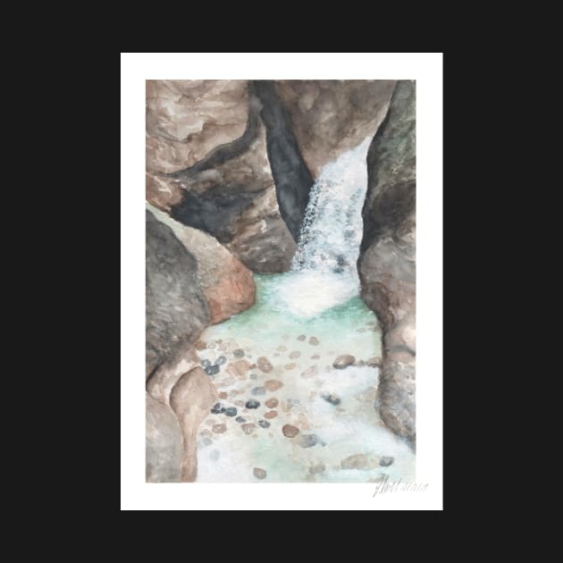 Waterfall watercolor by GinaaArts