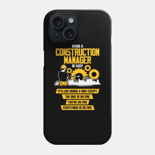 Being A Construction Manager Job Profession Gift Phone Case by Dolde08