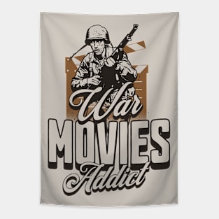 War Movies Addict Tapestry