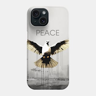 Peace Against Hate: Call for a Peaceful Resolution on a Dark Background Phone Case