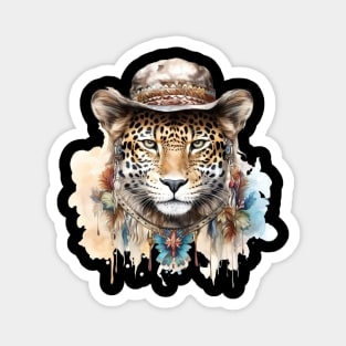 Watercolor Boho Leopard #2 Magnet