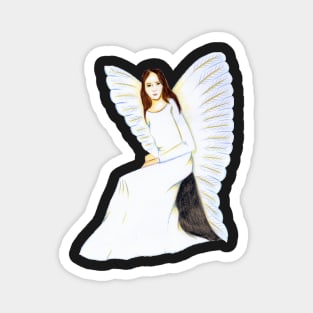 Guardian Angel, I am always here- Light Blue Magnet