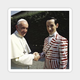 Pee Wee Herman with Pope Francis Magnet