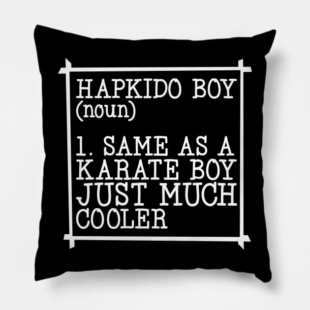 Hapkido boy Pillow by Modern Medieval Design