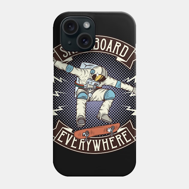 Skateboard Everywhere Phone Case by CyberpunkTees