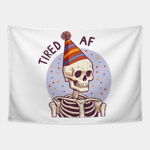 Tired AF Tapestry by Itouchedabee