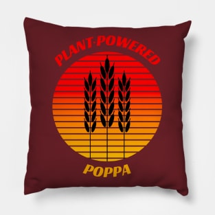 Plant-Powered Poppa - Veggie Dad Tee Pillow