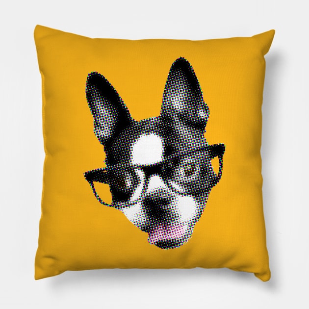 pop art boston Pillow by robotface