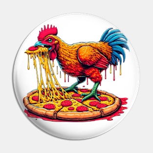 Chicken Pepperoni Pizza T-rex style Pin