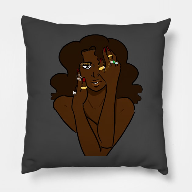 Melanin Goddess 1 Pillow by The.Pretty.Latina