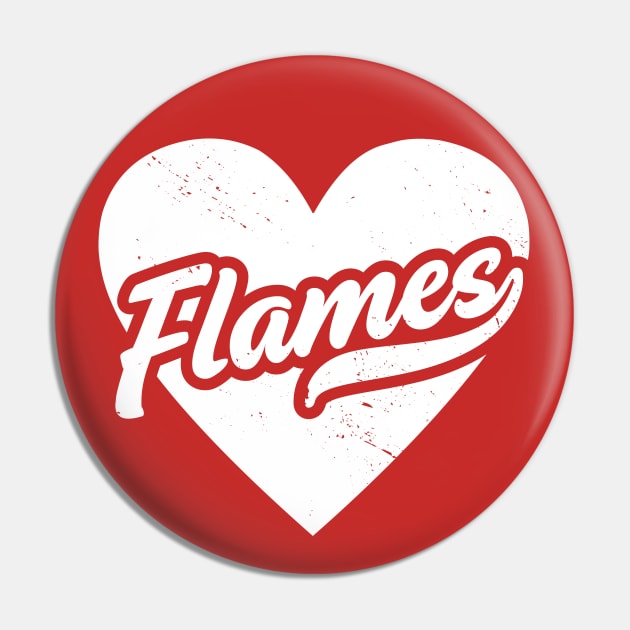 Vintage Flames School Spirit // High School Football Mascot // Go Flames Pin by SLAG_Creative